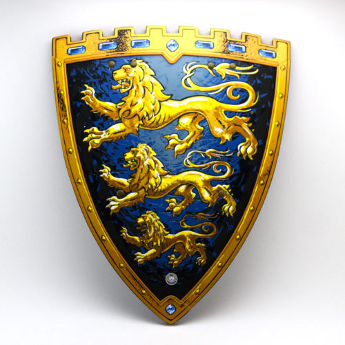 Bouclier de chevalier lion doré