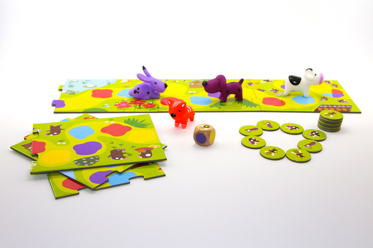 Little Circuit, un premier jeu de parcours simple et esthétique qui initie l'enfant aux règles de jeux tout en lui apprenant les couleurs