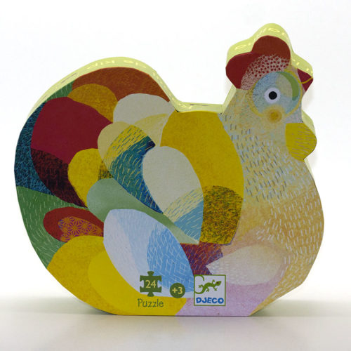 La poule aux couleurs arc-en-ciel